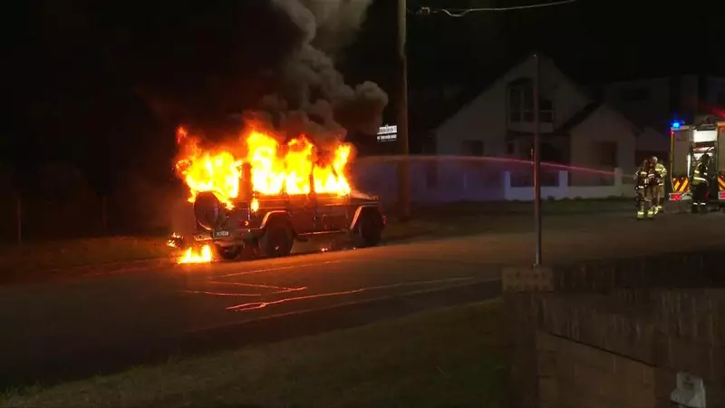 $200k Mercedes G-Wagon Torched in Sydney's West, Police Hunt Suspects