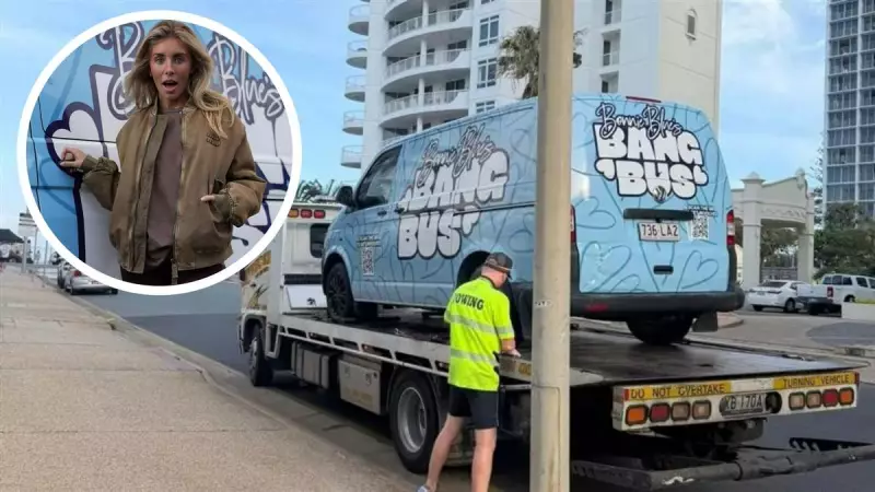 Bonnie Blue's Bang Bus Breaks Down on Gold Coast During Schoolies