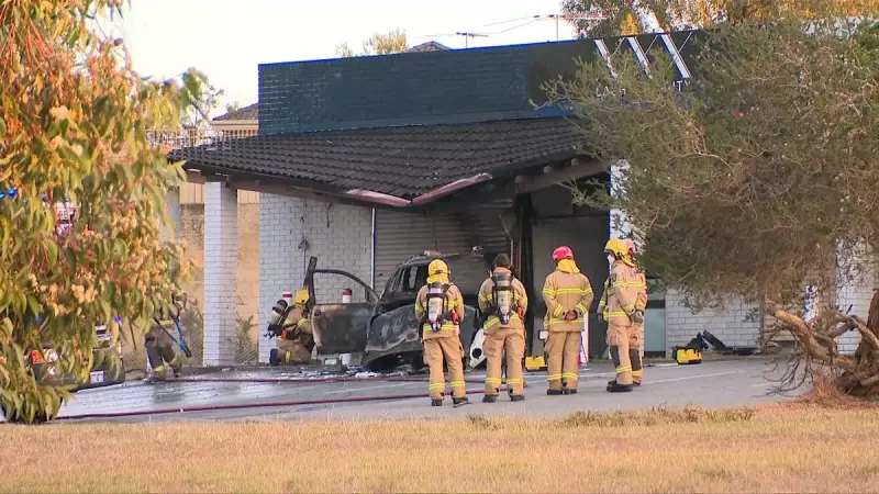 Perth Beauty Salon Destroyed After Car Slams Into Building