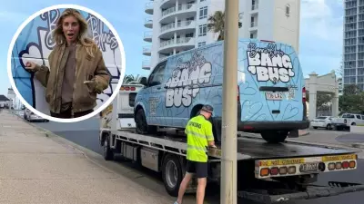Bonnie Blue's Bang Bus Breaks Down on Gold Coast During Schoolies