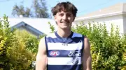 Geelong draftee Jesse Mellor surprises St Pat's primary school