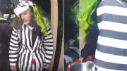 Halloween Heist: Grown Man Dressed as Beetlejuice Steals Entire Lolly Bowl in Brazen Trick-or-Treat Caper