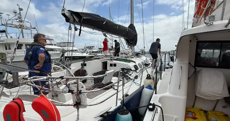 Skipper with eye injury rescued after yacht loses steering off NSW coast