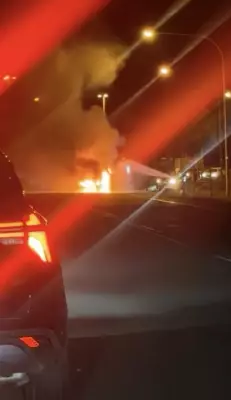 Car Fire Shuts Captain Cook Highway on Christmas Night