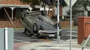 Car Flips Onto Roof in Dramatic Boxing Day Crash on Shannon Ave