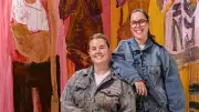 Geelong Duo GelBell Art: Two Friends Painting on One Canvas