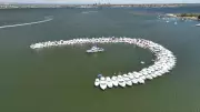 Perth's $50M Riviera Raft Up: Luxury Fleet Forms Horse Shoe on Swan River