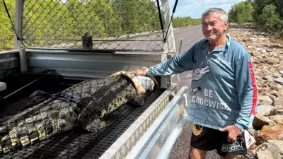 Children's Close Call: Crocodile Spotted at Darwin's Crocodile Creek