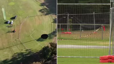 Heidelberg Sinkhole Filled with Concrete, Locals Question 'Secretive' Nighttime Repairs