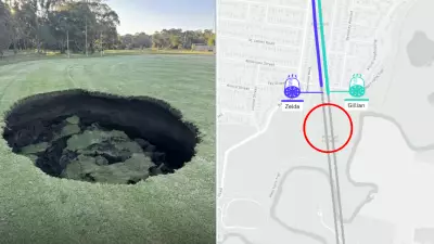 Massive Sinkhole Opens Above North East Link Tunnel in Melbourne