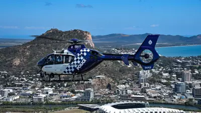 Police helicopter tracks stolen car in Townsville, pair charged after crash