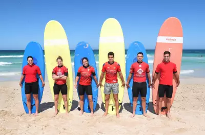 Spanish Tennis Stars Swap Racquets for Surfboards at Perth's Trigg Beach