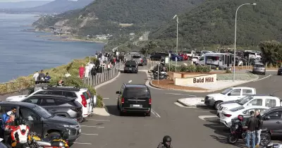 Car Plunges Over Cliff at Bald Hill, No Injuries Found in Rescue Operation