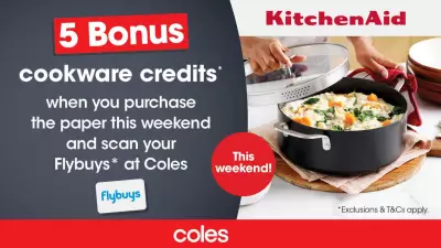 Coles Launches KitchenAid Cookware Flybuys Collectables with Bonus Credits
