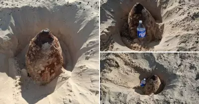 Father and Son Unearth WWII Bomb While Beachcombing for Treasure at Birubi