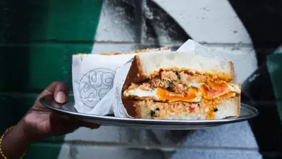 Spicy Coconut Sambol Breakfast Sandwich Recipe by Gaya Manoharan