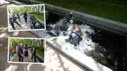 Photographer Takes a Tumble into Water Feature While Chasing New Liberal Leader Angus Taylor