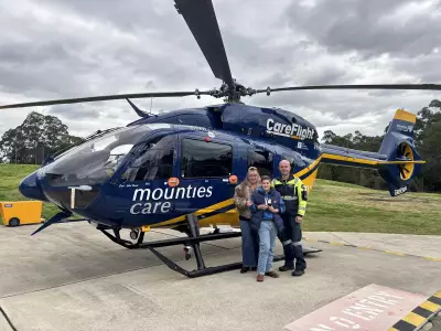 CareFlight Helicopter Saves Boy in Trailbike Accident Thanks to Mounties Support
