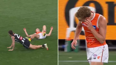 GWS Giants' Ryan Angwin Suffers Burst Ear Drum After Head Clash, Medical Process Questioned