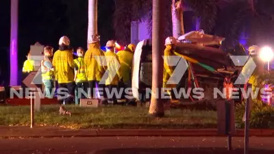 Man in Critical Condition After Car Wraps Around Palm Tree in Townsville