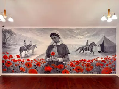 New Anzac Mural by Artist Jacob Butler Honors Nurses at Bedingfeld Park