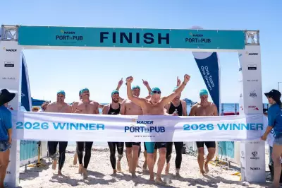 Perfect Conditions Bless Port to Pub Swim as 1800 Brave Open Water