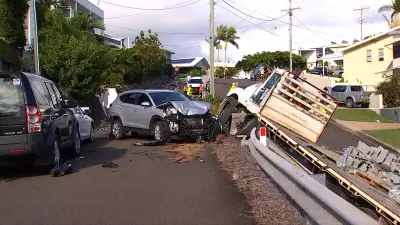 Runaway Truck Wreaks Havoc on Sunshine Coast Street, Destroying Nine Cars