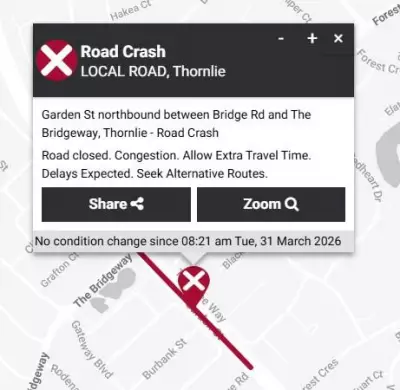 Thornlie Man Seriously Injured After Being Struck by Bus on Garden Street