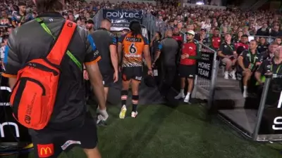 Wests Tigers Face Injury Crisis After Key Halves Injured in Loss to Rabbitohs