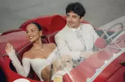 Ferrari's Charles Leclerc Weds in Monaco with Australian Designer's Gown
