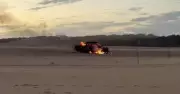 Stockton Sand Dunes Car Fire Leaves One Injured, Cause Remains Unknown