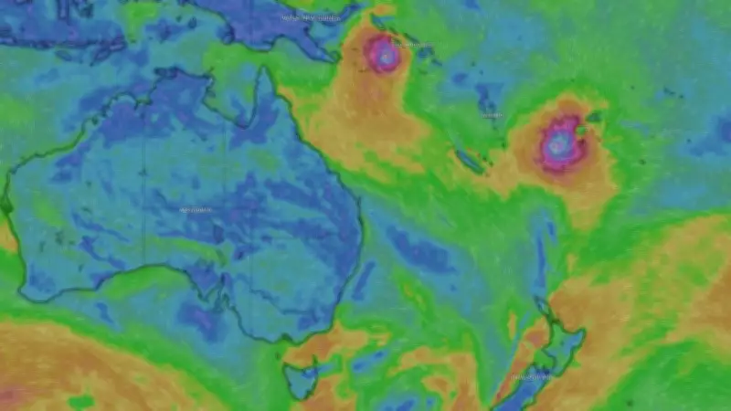 Twin Cyclones Threaten South Pacific, Australia and New Zealand on Alert