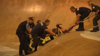 Emergency Services Rescue Man After Fall into Scarborough Skatepark Bowl