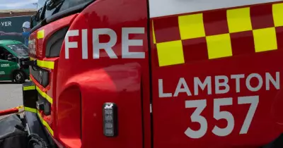 Firefighters battle blaze above Lambton convenience store early Tuesday