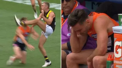 GWS Veteran Stephen Coniglio Suffers Concussion in Brutal Collision