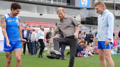 Prince Harry Plays AFL, Advocates for Fathers' Mental Health in Melbourne