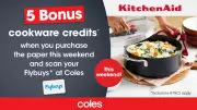 Coles Offers 5 Bonus KitchenAid Cookware Credits with Newspaper Purchase