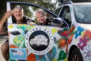 Ex-Aussie cricketer Jo Angel and wife tackle Shitbox Rally for cancer