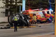 Perth Driver Walks Away Unscathed After Car Smashes Into Scarborough Light Pole