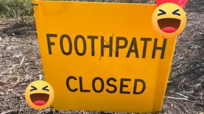 Kings Park Sign Spells 'Foothpath' Instead of Footpath in Embarrassing Typo