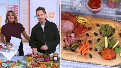 School Lunchbox Dad George Georgievski's Giant Focaccia Platter Replaces Charcuterie Board
