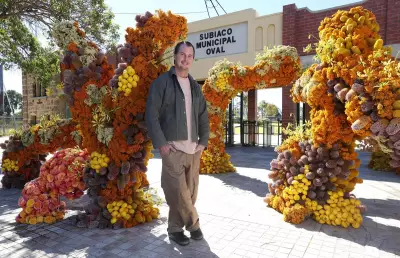 Viral Sydney Florist Bryce Heyworth Unveils Stunning Yellow Sculpture at Subi Blooms