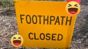 Kings Park Sign Spells 'Foothpath' Instead of Footpath in Embarrassing Typo