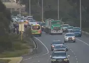 Person Trapped After Van Flips on Reid Highway, Causing Delays