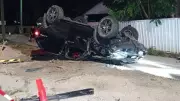 Two Men Hospitalised After Car Flips Multiple Times in Kelso