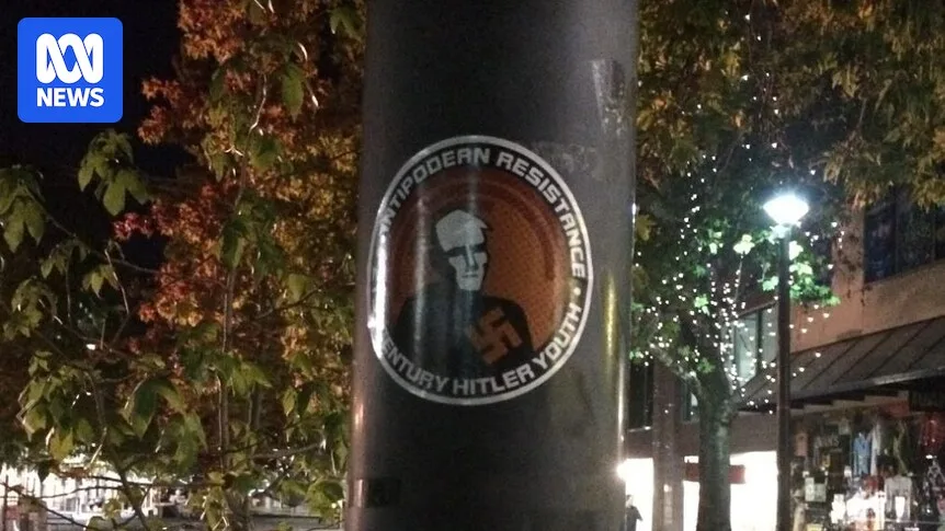 Canberra Men Remove Neo-Nazi Stickers from City Centre