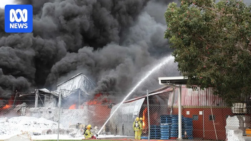 Kewdale Factory Fire Sends Toxic Smoke Over Perth's East