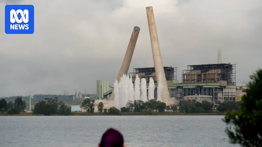 Liddell Power Station Chimneys Demolished After 52 Years