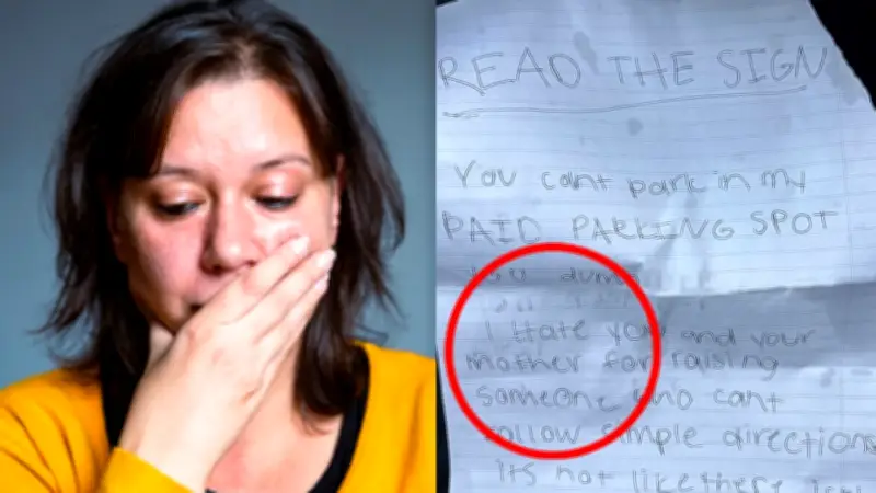 Reddit user horrified by foul-mouthed note on car threatening them and mother