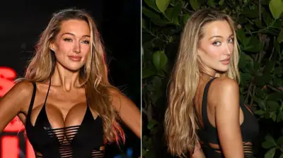 British Model Penny Lane Steals Show at Miami Swim Week in Viral Black Swimsuit